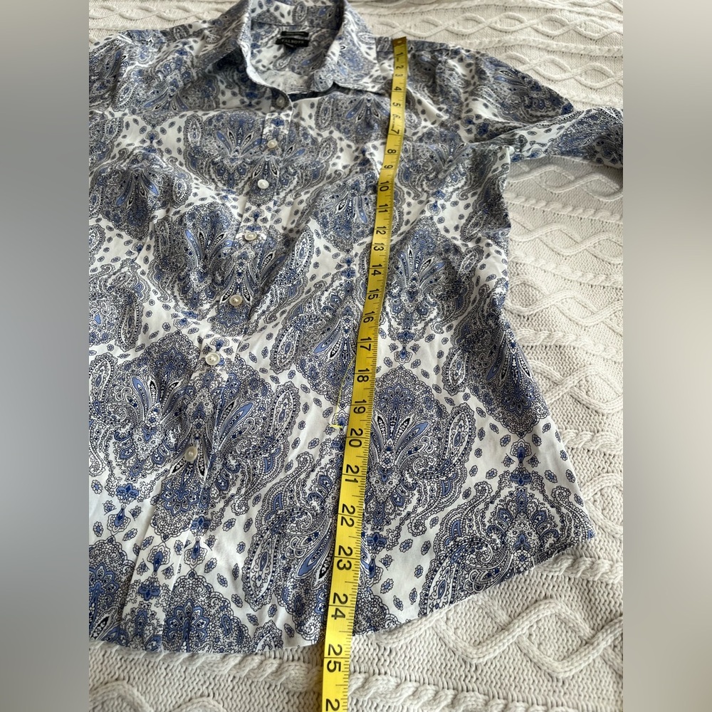 Talbots Unique Paisley Button-Up Shirt Women’s Size 6 - Picture 11 of 13